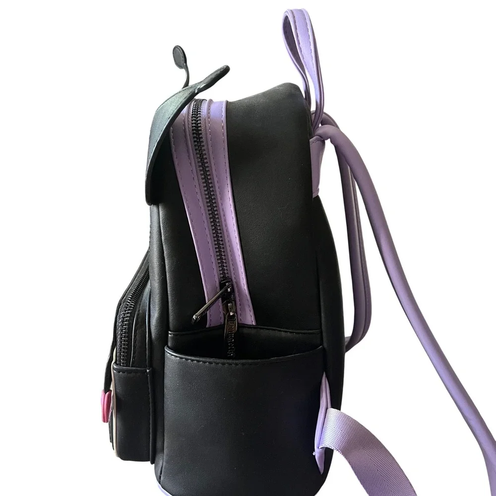 Loungefly Sanrio Kuromi Cosplay Mini Backpack Black Purple Skull‎ 3D Ears Tail
